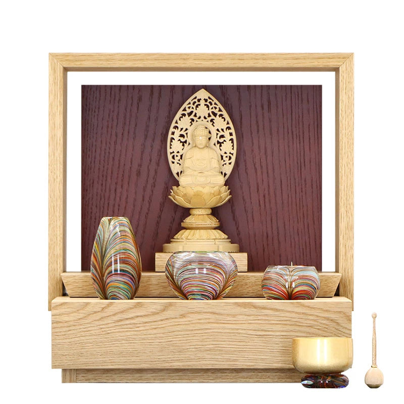 ミニ仏壇 KAKOI  オーク×海老茶メイン画像02