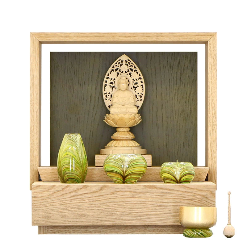 ミニ仏壇 KAKOI  オーク×老竹色メイン画像02