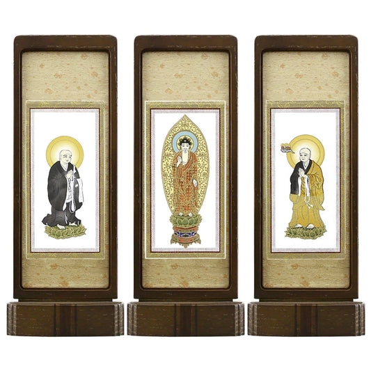 スタンド型掛け軸 京 ウォールナット色 中サイズ 【各宗派対応】メイン画像01