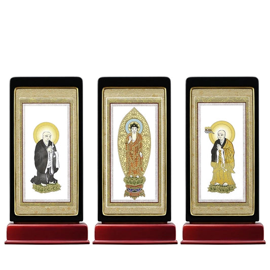 スタンド型掛け軸 京 黒玉虫色 小サイズ 【各宗派対応】メイン画像01