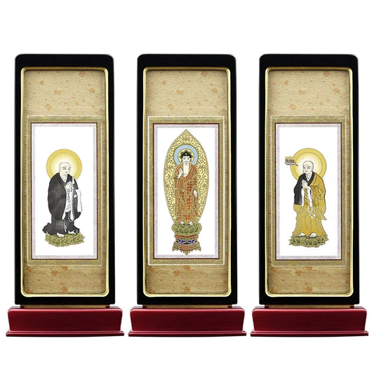 スタンド型掛け軸 京 黒玉虫色 中サイズ 【各宗派対応】メイン画像01