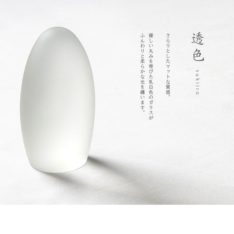 ガラス位牌「水音 kasumi」透色の説明