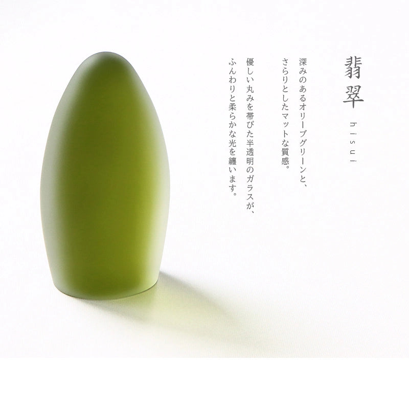 ガラス位牌「水音 kasumi」翡翠の説明