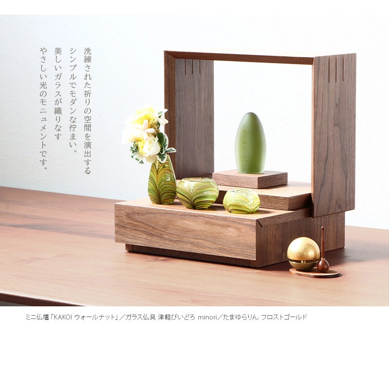 ガラス位牌「水音 kasumi」翡翠の詳細イメージ