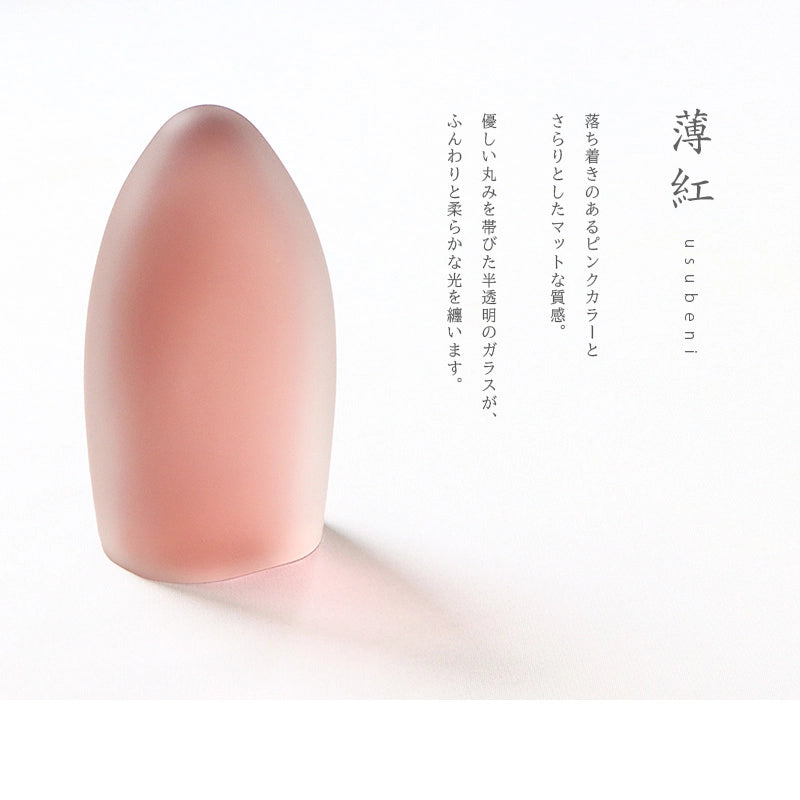 ガラス位牌「水音 kasumi」薄紅の説明
