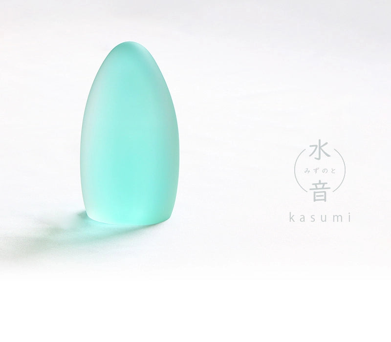 ガラス位牌「水音 kasumi」 青磁 津軽びいどろ謹製メイン画像01