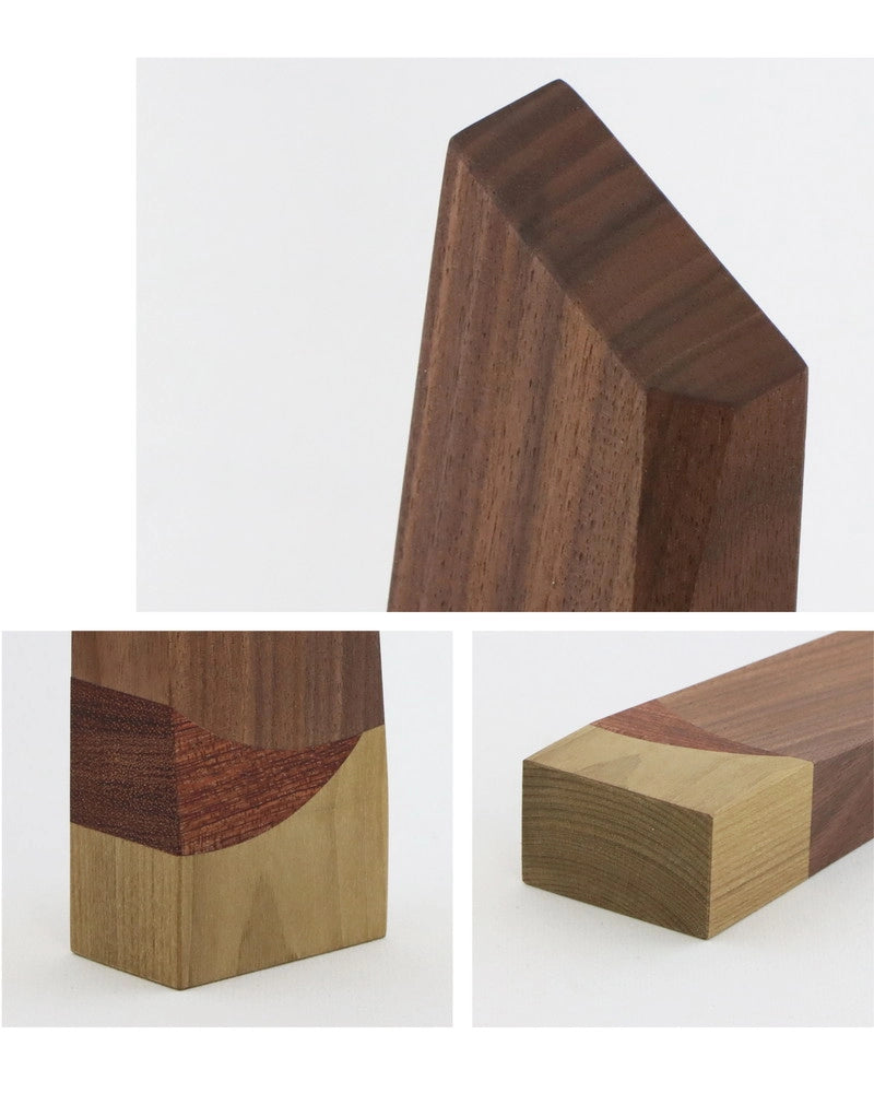 寄木の位牌「森音」ウォールナット × ブビンガの詳細アップ画像