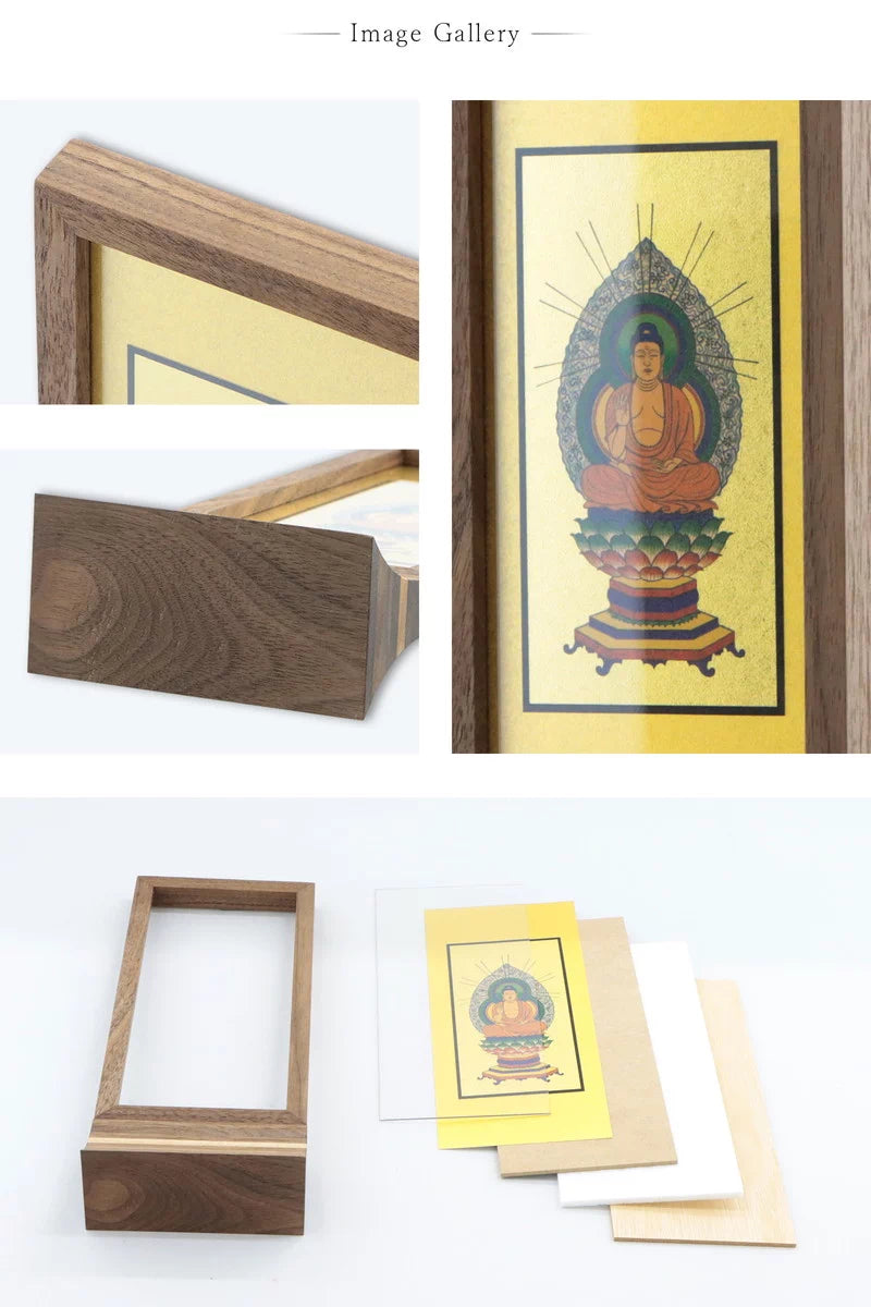 スタンド型掛け軸 純 ウォールナット 中サイズ【各宗派対応】のイメージギャラリー