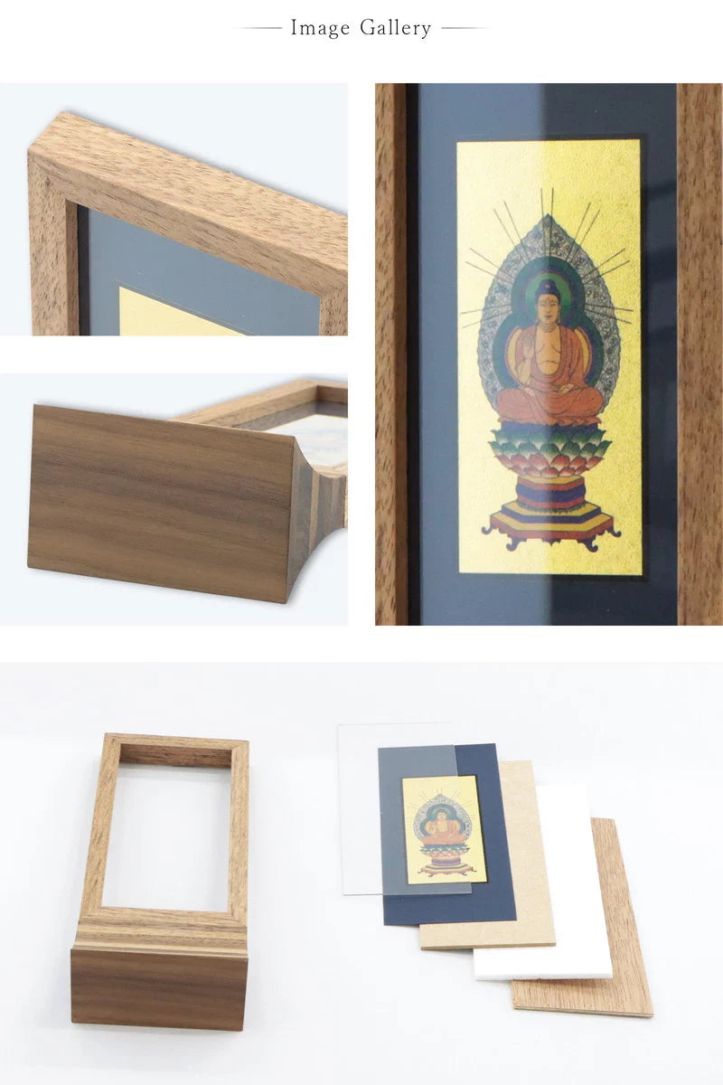 スタンド型掛け軸 純 ウォールナット 小サイズ | 本尊・脇侍の通販