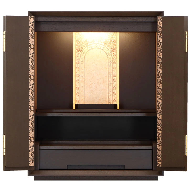 蒔絵仏壇 月箔 エデン ウォールナット 17号メイン画像01