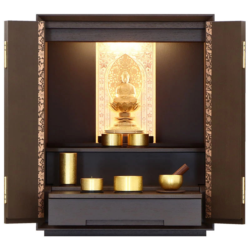 蒔絵仏壇 月箔 エデン ウォールナット 17号メイン画像02