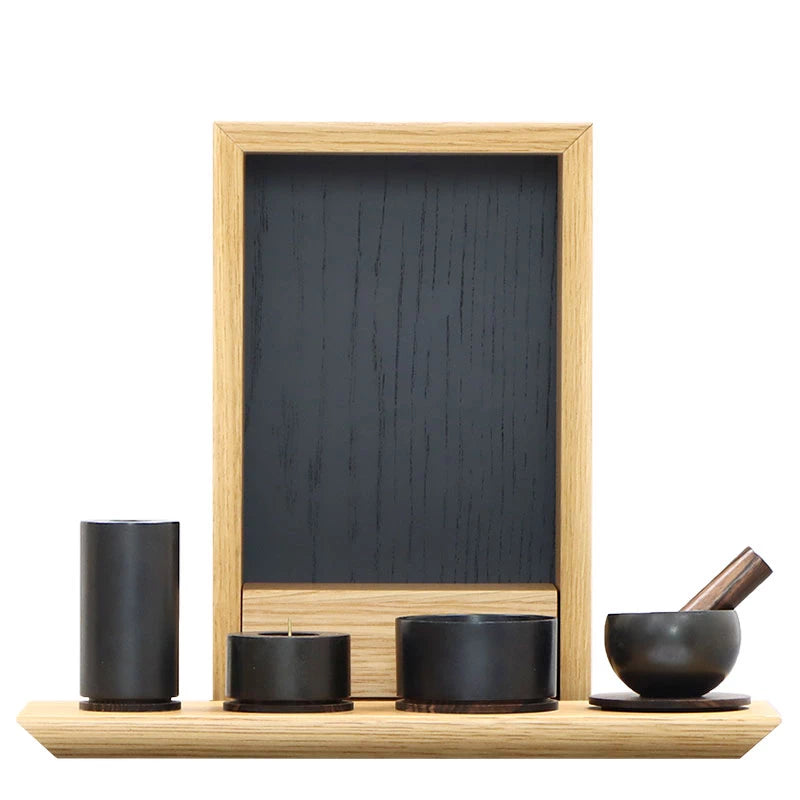 手元供養ステージ FLOAT オーク×墨黒色メイン画像02