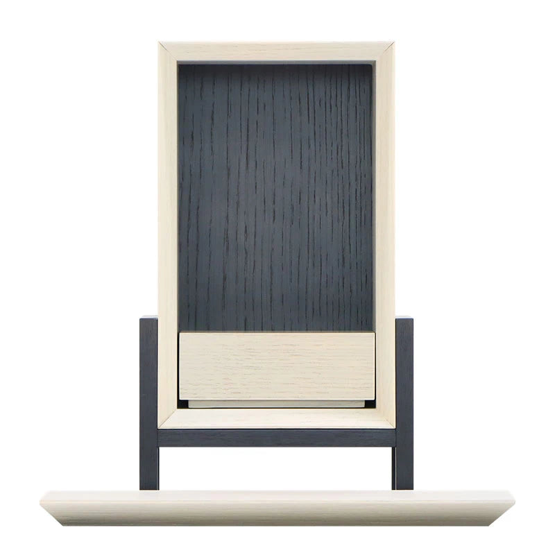 手元供養ステージ FLOAT 脚付きタイプ 錫色×墨黒色メイン画像01