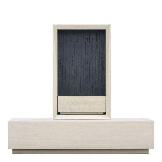 手元供養ステージ FLOAT 収納付きタイプ 錫色×墨黒色メイン画像01