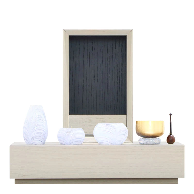 手元供養ステージ FLOAT 収納付きタイプ 錫色×墨黒色 | お仏壇の通販