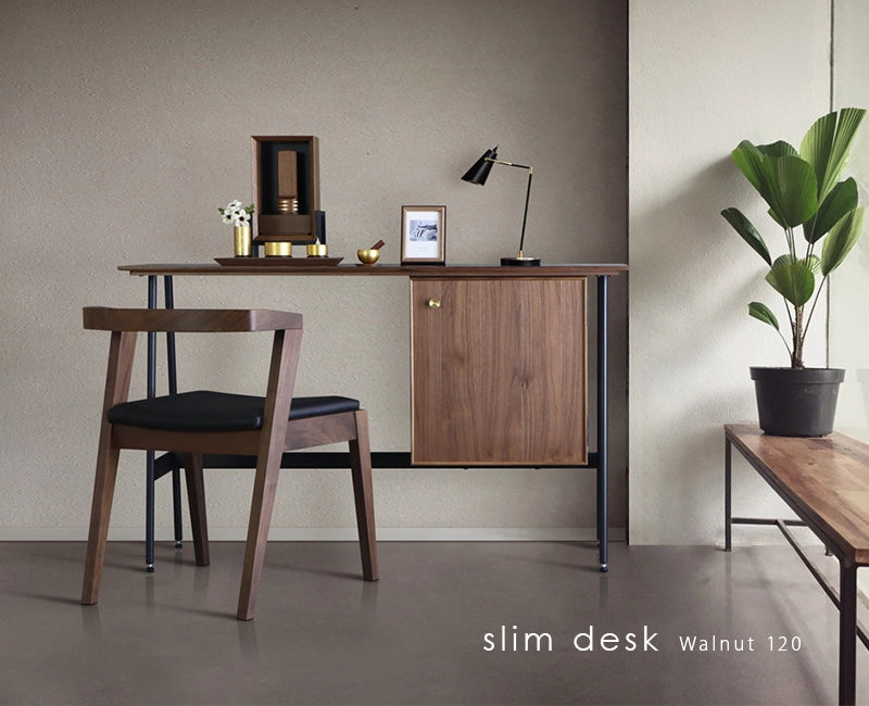 スリムデスク ウォールナット 120 | 仏壇台・家具の通販 | インテリア