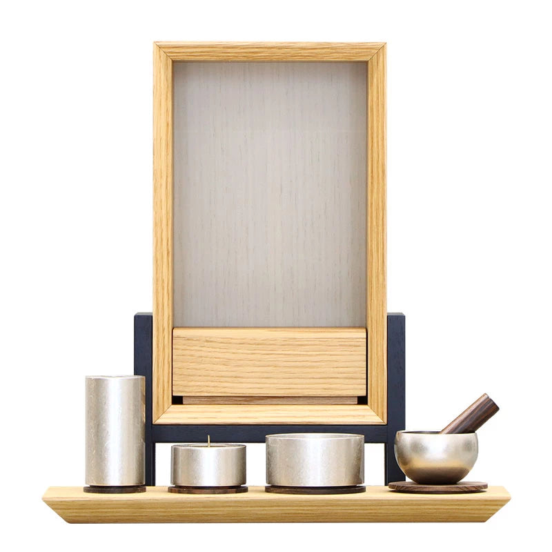 手元供養ステージ FLOAT 脚付きタイプ オーク×錫色メイン画像02