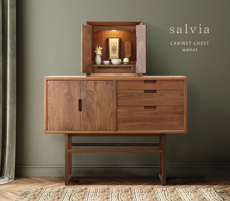 salvia キャビネットチェスト ウォールナット 105 | 仏壇台・家具の salvia キャビネットチェスト ウォールナット 105 | 仏壇台・家具の