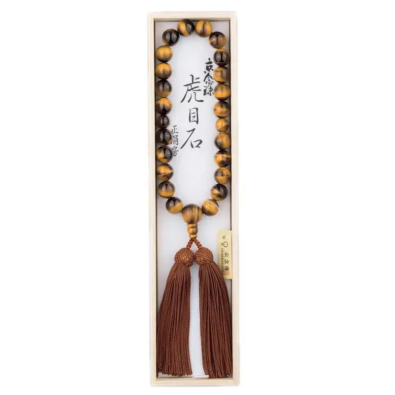 男性用念珠 虎目石 22玉 頭房メイン画像01