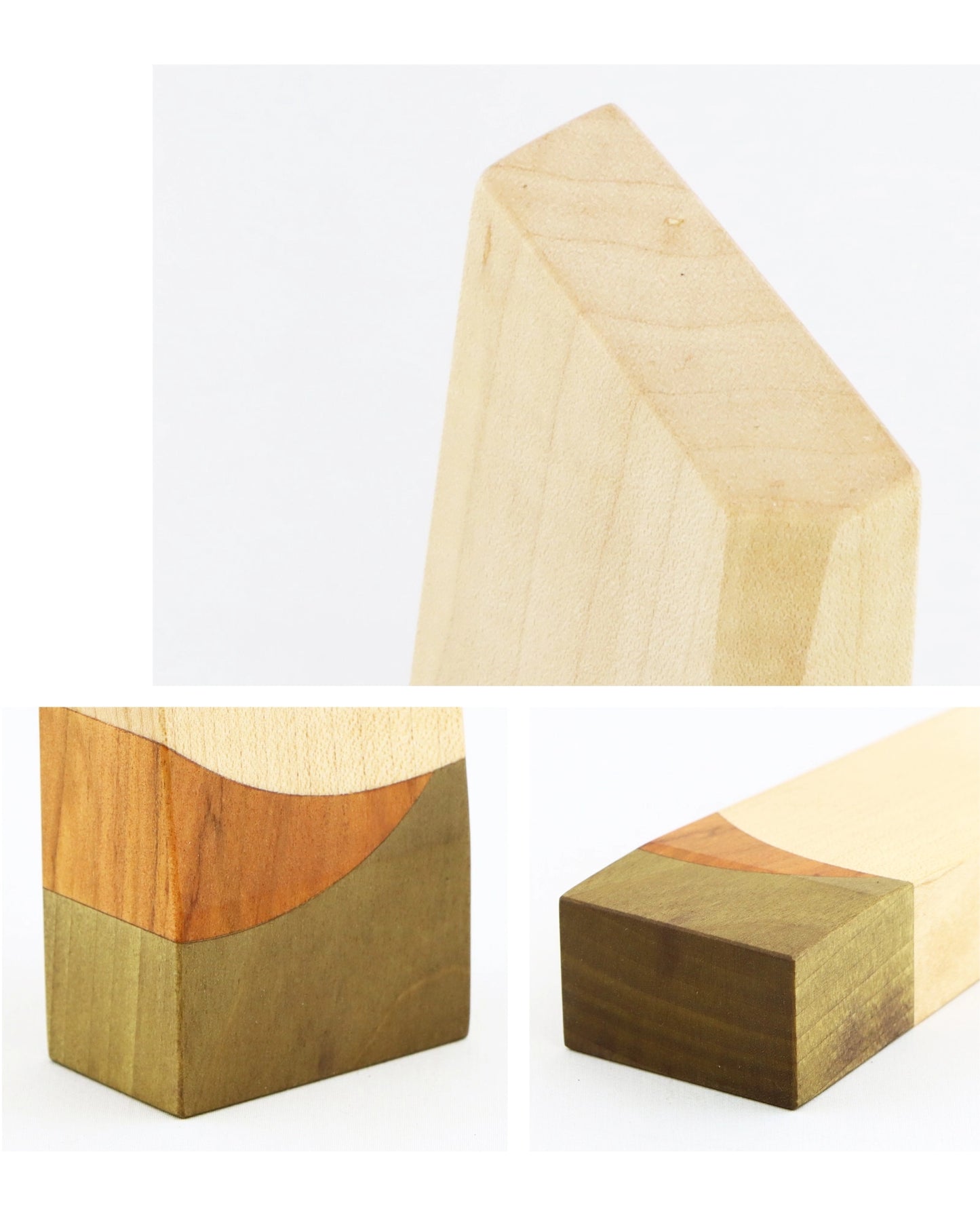 寄木の位牌「森音」メープル × チェリーの詳細アップ画像