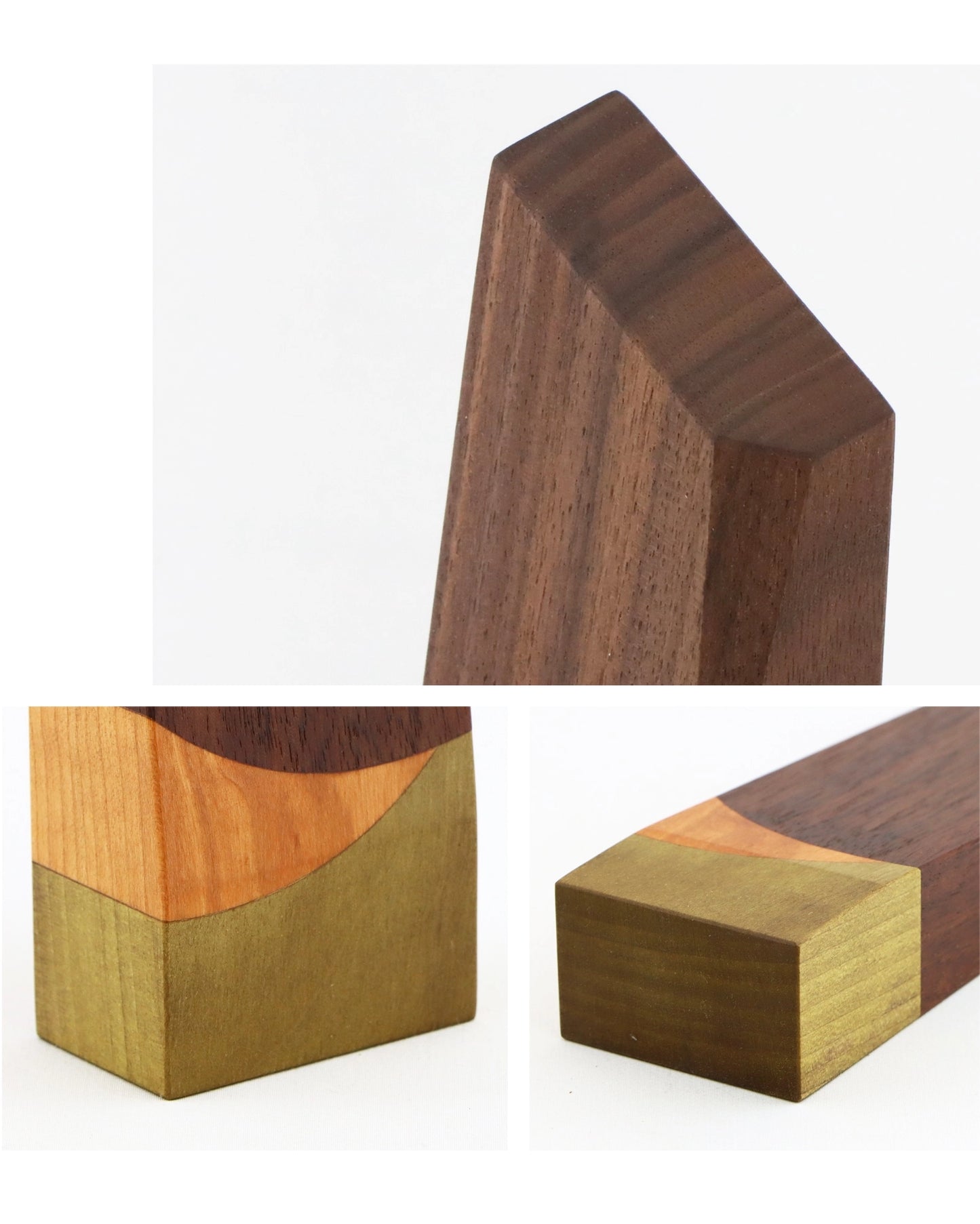 寄木の位牌「森音」ウォールナット × チェリーの詳細アップ画像