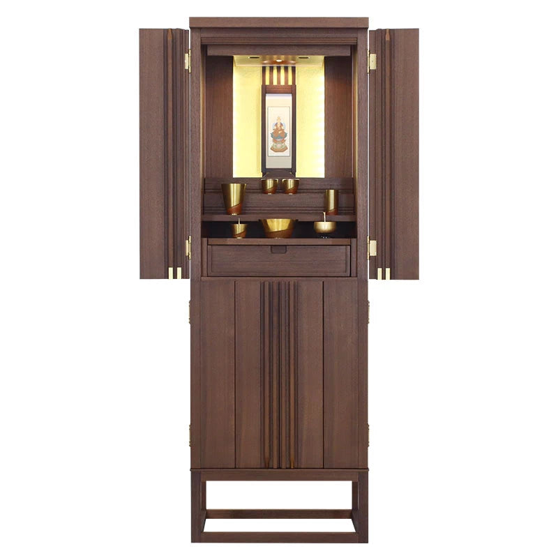 モダン仏壇 彩 ウォールナットメイン画像02