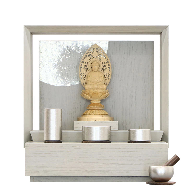 ミニ仏壇 KAKOI おぼろ月 錫箔仕上げメイン画像02