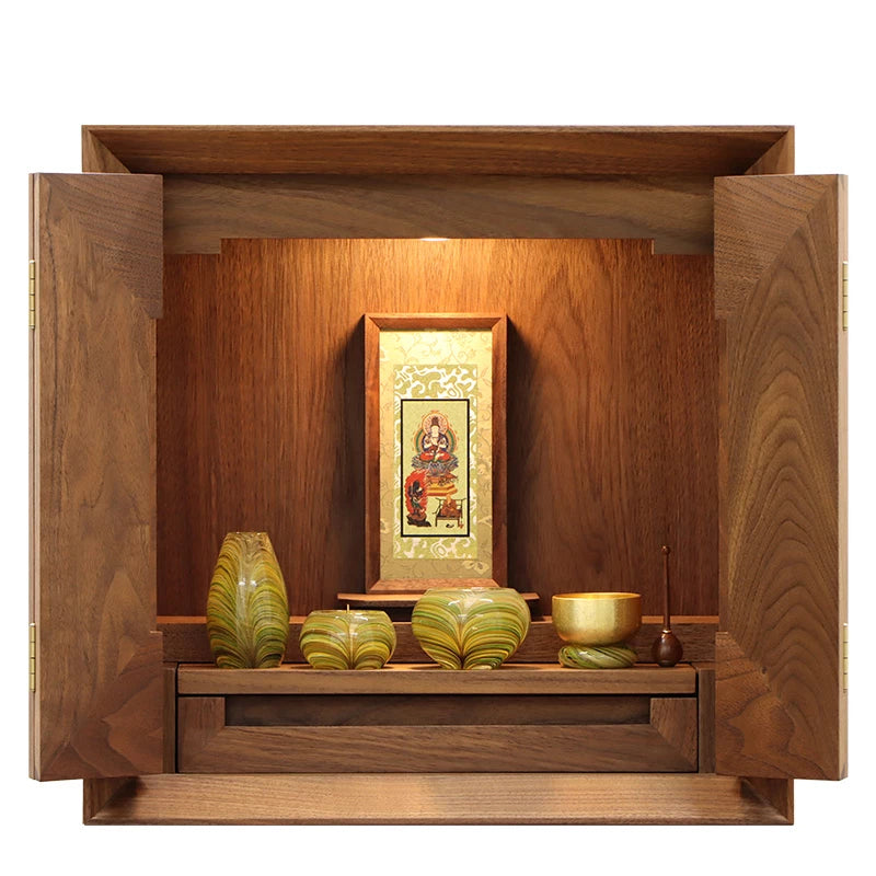 モダン仏壇 スクエア ウォールナット 15号メイン画像02