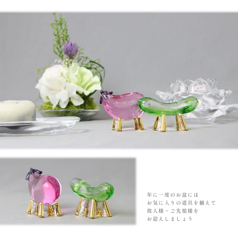 ガラスのお盆飾りセットのイメージ