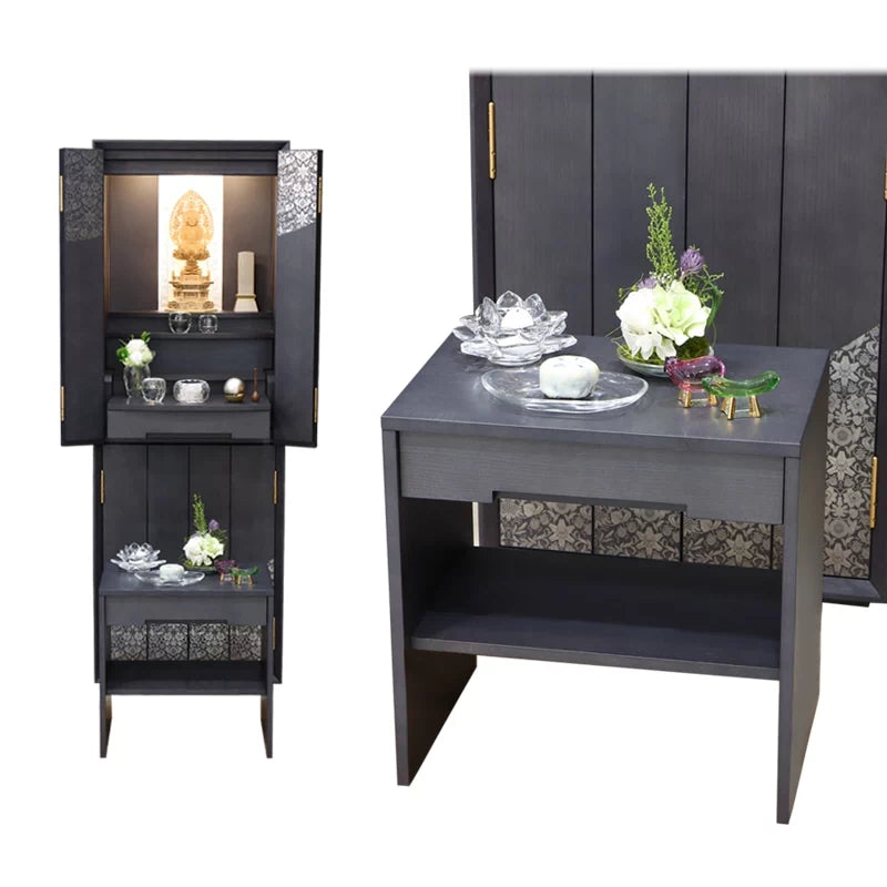 ガラスのお盆飾りセットの仏壇設置イメージ③