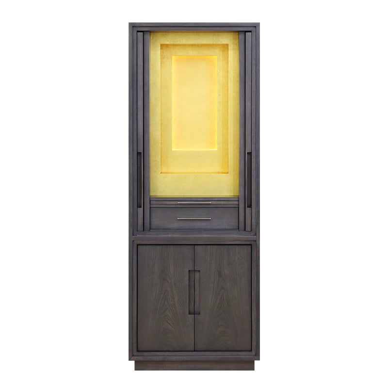 最高級仏壇 白虹A型 墨黒 台付タイプメイン画像01