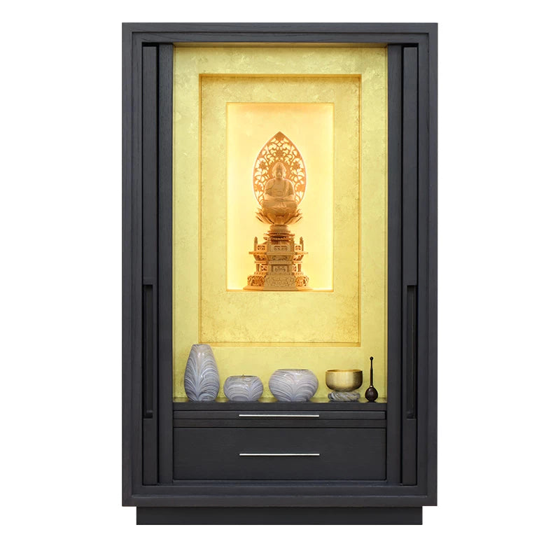 最高級仏壇 白虹A型 墨黒 25号メイン画像02