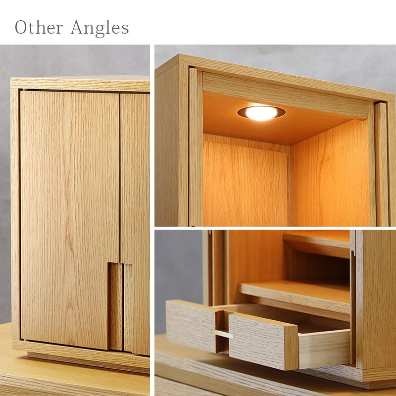 モダン仏壇 TSUDOU オークの様々なアングル画像