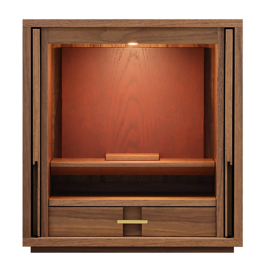 モダン仏壇 TSUDOU ウォールナット×海老茶のサムネイル画像