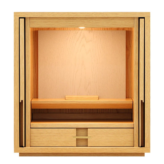 モダン仏壇 TSUDOU オーク×錫色のサムネイル画像