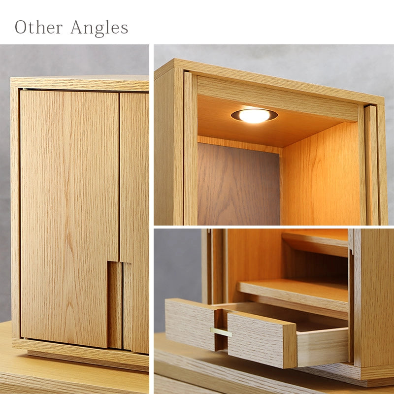 モダン仏壇 TSUDOU オーク×神代色の様々なアングル画像