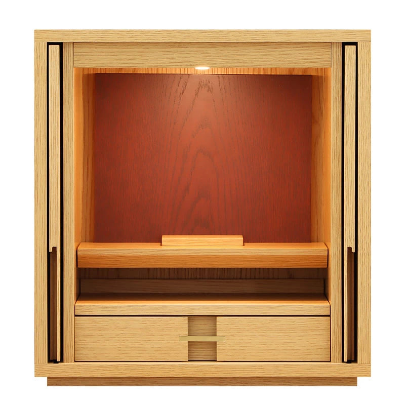 モダン仏壇 TSUDOU オーク×海老茶のサムネイル画像