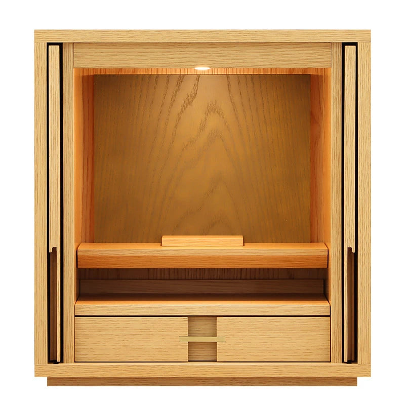 モダン仏壇 TSUDOU オーク×老竹色のサムネイル画像