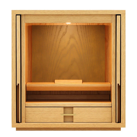 モダン仏壇 TSUDOU オーク×老竹色のサムネイル画像