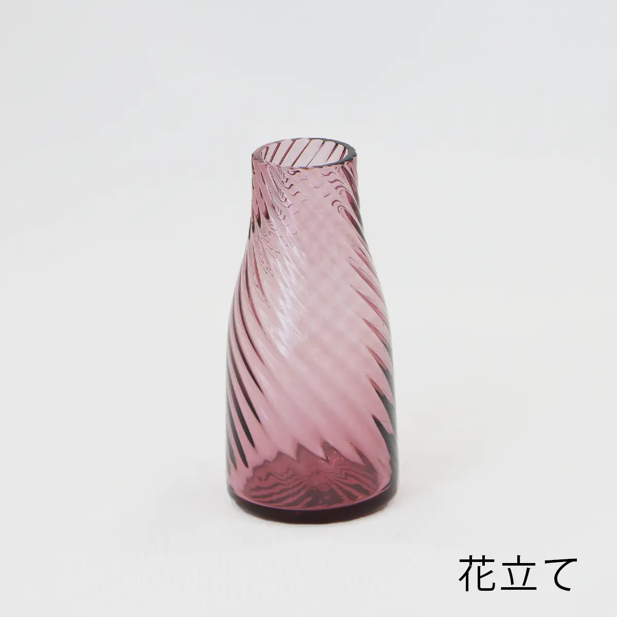 ガラス仏具 流彩 ワインレッドの花立て