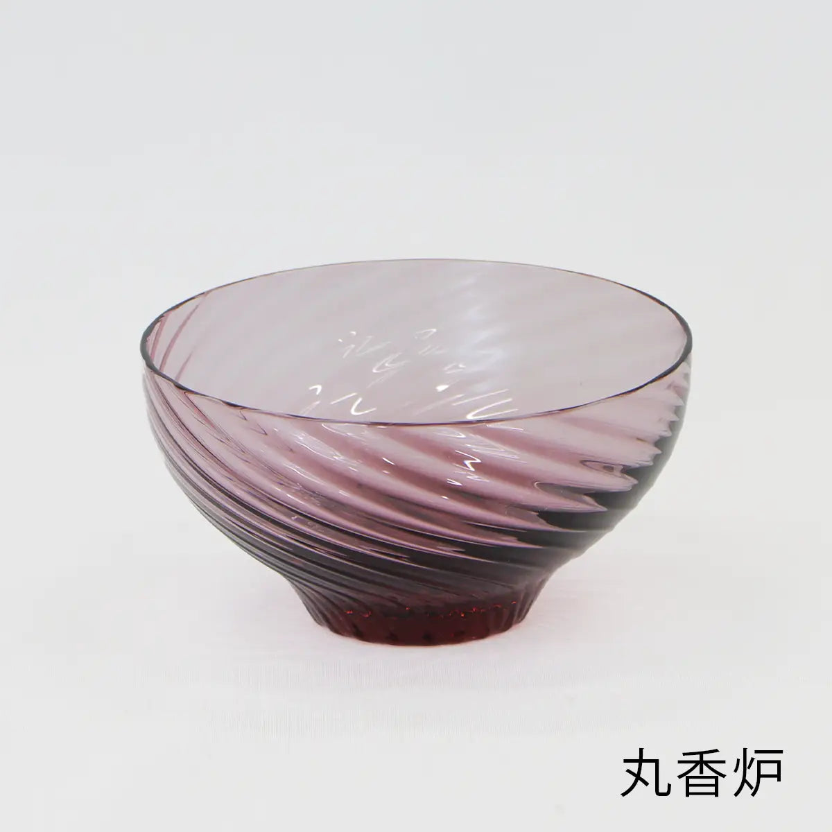 ガラス仏具 流彩 ワインレッドの丸香炉