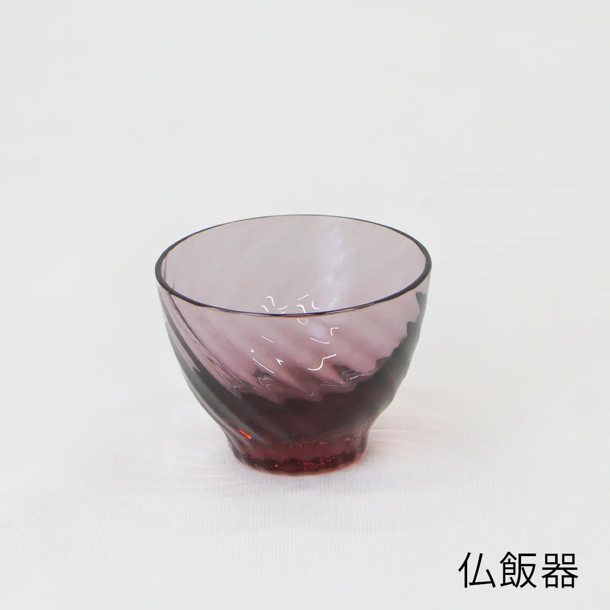 ガラス仏具 流彩 ワインレッドの仏飯器