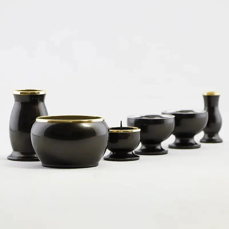 モダン仏具セット アルミムクmini シルバーグレーメイン画像01