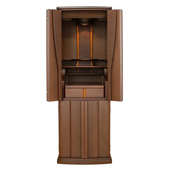 モダン仏壇 ポーロ ウォールナット 台付タイプメイン画像01