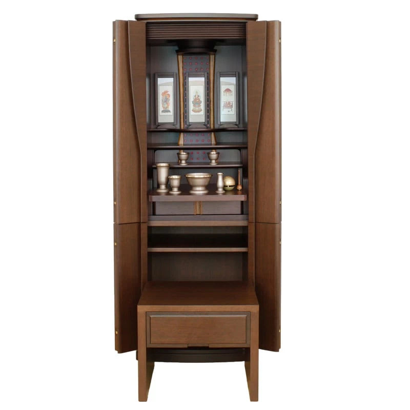 モダン仏壇 ポーロ ウォールナット 台付タイプメイン画像02