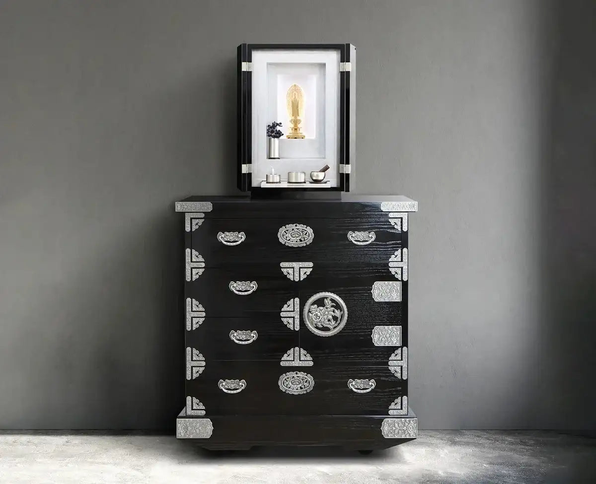 吉野民芸 車箪笥 黒色【和箪笥】 | 仏壇台・家具の通販 | インテリア 吉野民芸 車箪笥 黒色【和箪笥】 | 仏壇台・家具の通販 | インテリア