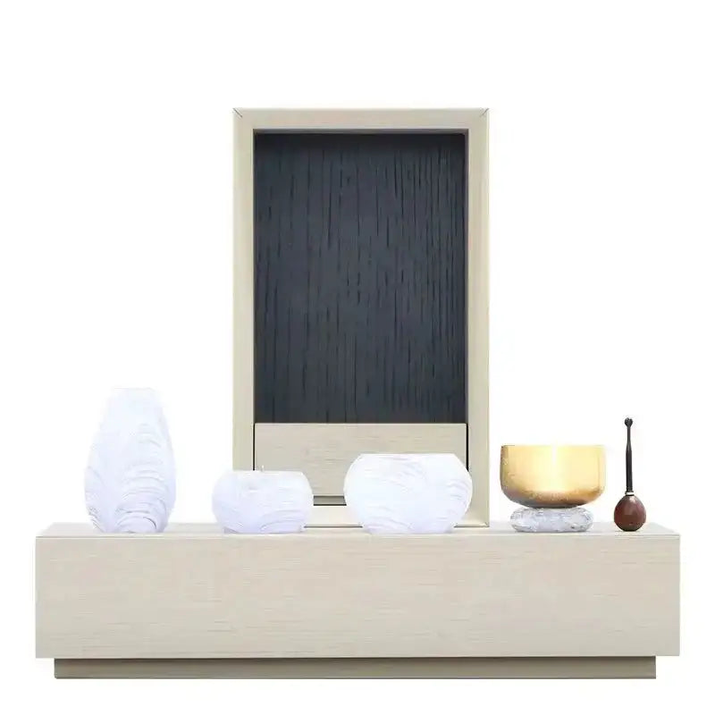 手元供養ステージ FLOAT 収納付きタイプ 錫色×墨黒色 | お仏壇の通販 手元供養ステージ FLOAT 収納付きタイプ 錫色×墨黒色 | お仏壇の通販