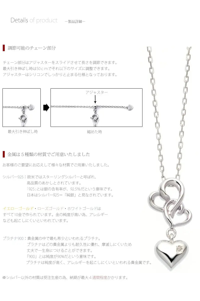 遺骨ペンダント ハートⅢの商品画像3枚目