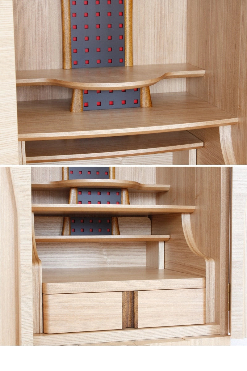 モダン仏壇 ポーロ タモ 台付タイプの商品画像11枚目