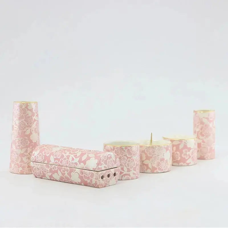 美濃焼仏具 花むすび 筒型香炉 桜メイン画像01